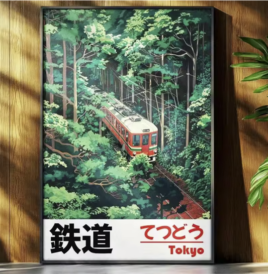 Vintage Japan Rail Canvas